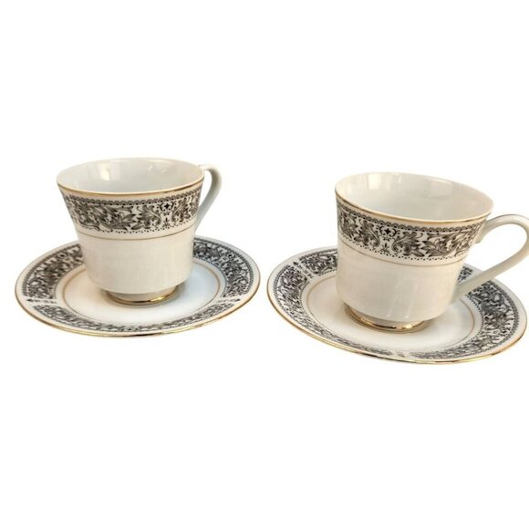 2 Royal Wentworth Ambassador Japan Fine China 8692 Tea Cup & Saucer Sets - Picture 1 of 10